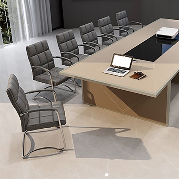 Modern Fixed Arms Desk Chair Faux Leather Mid Back Office Chair Clearhalo 'furn' 'furn_office_chair' 'Furniture' 'Office Chairs' 'Office Furniture' 'office_chair' 1200x1200_d73f3f69-42ca-450c-a1b1-69dac78bc6fc