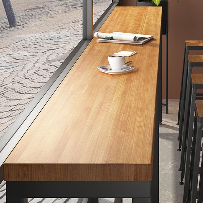 Set tavolo da bar moderno da 1/7 pezzi Tavolo da bancone rettangolare in legno di pino con sgabelli alti per bar