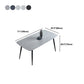 Rectangular Sintered Stone Dining Table Modern Furniture with 4 Legs in Matte Finish Clearhalo 'Dining Tables & Seating' 'Dining Tables' 'dining_table' 'furn' 'furn_dining_table' 'Furniture' 'furniture_dining_table' 'Kitchen & Dining Furniture' 'kitchen' 'kitchen_dining_table' 1200x1200_d740344f-b984-47d8-b37a-fa23333c45be
