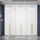 Witte kleur houten garderobe zachte close deur garderobe kast met kledingstaaf