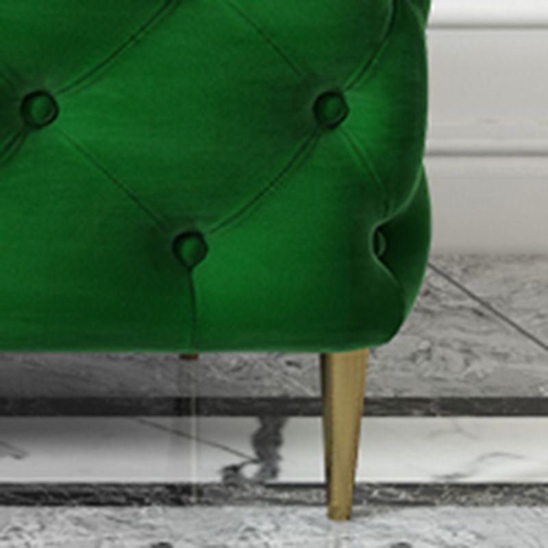 Glam Tufted Bedroom Bench, Foam Filled Bench with Metal Legs Clearhalo 'Benches' 'Chairs & Seating' 'furn' 'furn_benches' 'Furniture' 'Living Room Furniture' 1200x1200_d742b123-efc9-4303-b0b4-01061f8b15a7