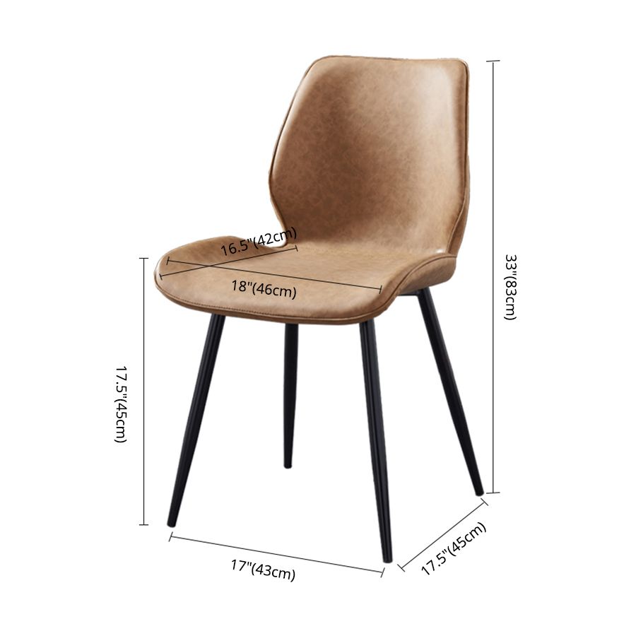 Modern Upholstered Armless Dining Chairs Wingback Side Chairs with Metal Legs Clearhalo ' kitchen&dining_furn' 'Dining Chairs' 'Dining Tables & Seating' 'dining_chair' 'furn' 'furn_dining_chair' 'Furniture' 'furniture_dining_chair' 'Kitchen & Dining Furniture' 'kitchen' 1200x1200_d743838a-50ac-4927-975b-ab7a4043f549