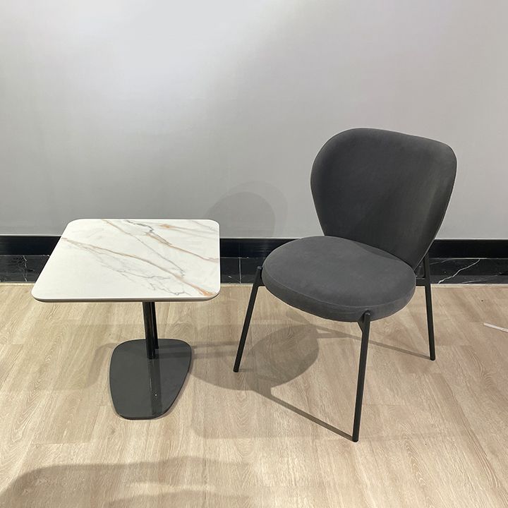 Scandinavian Style Dining Fabric Side Chair Solid Back Armless Chair for Home Use Clearhalo ' kitchen&dining_furn' 'Dining Chairs' 'Dining Tables & Seating' 'dining_chair' 'furn' 'furn_dining_chair' 'Furniture' 'furniture_dining_chair' 'Kitchen & Dining Furniture' 'kitchen' 1200x1200_d7445693-e083-4d0b-b950-b98a7423020b