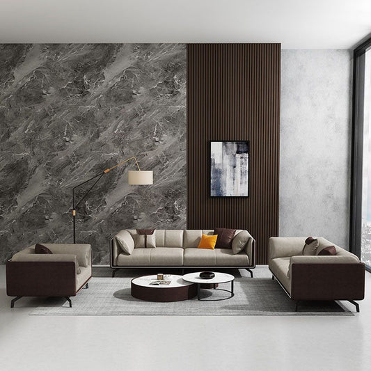 Kunstleder stationäres Sofa Smoking -Armsofa mit Bolsterkissen