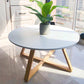 Scandinavian Style Side End Table Wooden Cross Legs Round Sofa Side Accent Table