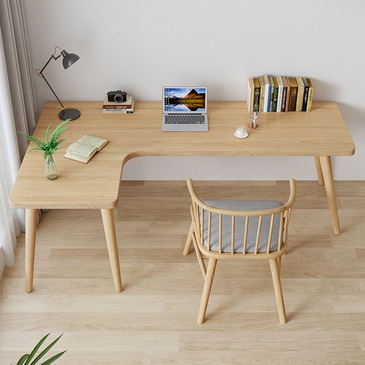 Modern Solid Wood Writing Desk L-Shape Office Desk for Office Clearhalo 'furn' 'furn_office_desk' 'Furniture' 'Office Desks' 'Office Furniture' 'office_desk' 1200x1200_d749dfb3-e247-4c2c-9057-2b2b1faadb7a
