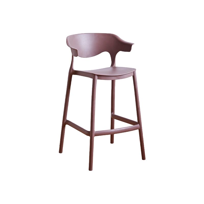 Scandinavia Style Bar-stool Plastic Legs Square Seat Barstool with Low Back for Kitchen Clearhalo 'Bar Furniture' 'Bar Stools' 'bar_stools' 'furn' 'furn_bar_stools' 'furniture_bar_stools' 'Kitchen & Dining Furniture' 'kitchen&dining_furn' 'kitchen' 'kitchen_furn' Furniture' 1200x1200_d74a8ea7-42a8-4316-a70f-a88825fd3937
