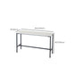 Industrial Bar Height Table White Faux Marble Top Bistro Pub Table for Patio Use Clearhalo 'Bar Furniture' 'Bar Tables' 'bar_tables' 'furn' 'furn_bar_tables' 'Furniture' 'Kitchen & Dining Furniture' 1200x1200_d74d7563-e2bb-4bb5-82a5-2658a7d6059d