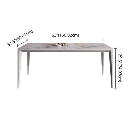 Minimalist Style Dining Room Set Sintered Stone Top Dinette Set with Metal 4 Legs Base Clearhalo 'Dining Room Sets' 'Dining Tables & Seating' 'dining_room_set' 'furn' 'furn_dining_room_set' 'Furniture' 'furniture_dining_room_set' 'Kitchen & Dining Furniture' 'kitchen&dining_furn' 'kitchen' 1200x1200_d74db706-b09a-4816-9db6-61bcc51389bd