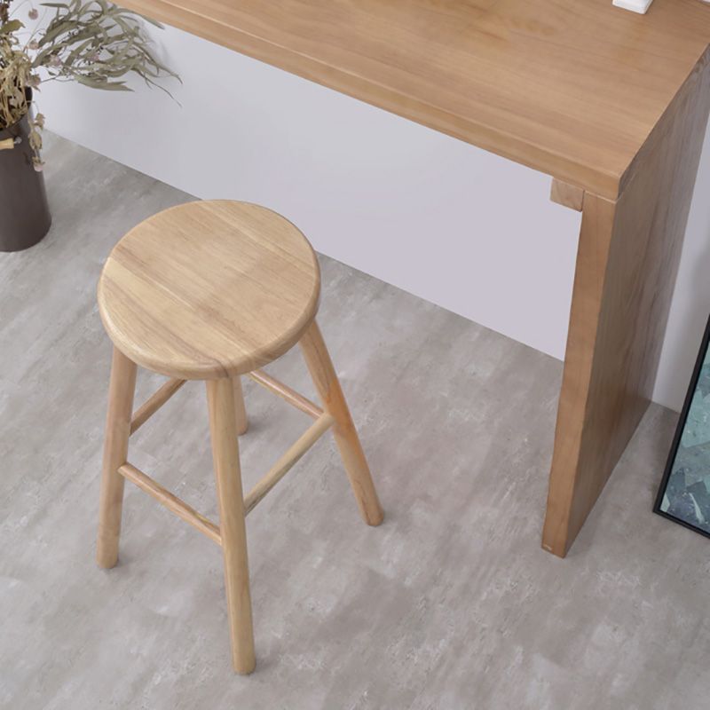 Industrial Solid Wood Counter Stool Round Backless Bar Stool with Footrest Clearhalo 'Bar Furniture' 'Bar Stools' 'bar_stools' 'furn' 'furn_bar_stools' 'Furniture' 'Kitchen & Dining Furniture' 1200x1200_d74e72ef-df63-4e27-8366-41a3df463089