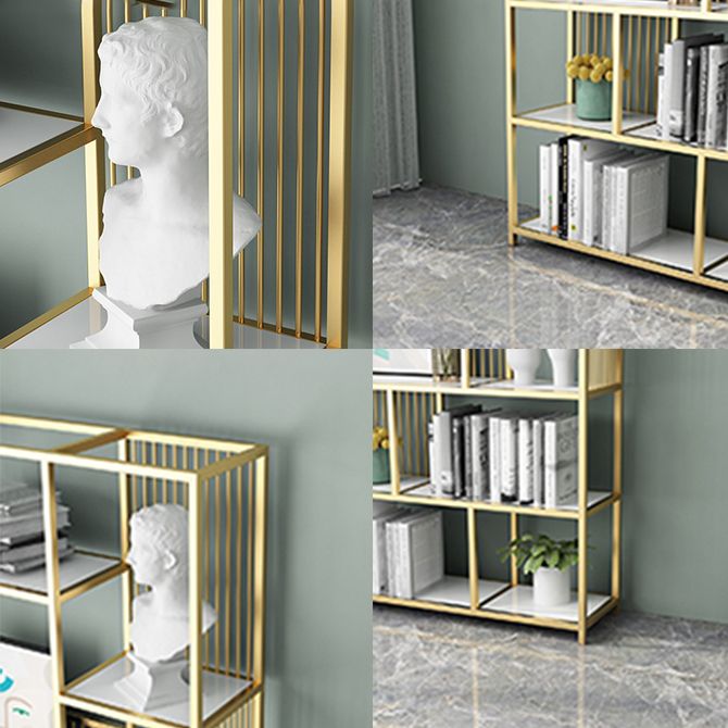 Gold and Black Etagere Bookshelf Scandinavian Iron Bookshelf for Home Office Clearhalo 'Bookcases' 'furn' 'furn_bookcases' 'Furniture' 'furniture_bookcases' 'Office Furniture' 1200x1200_d74f4cb2-7887-48a7-b51d-2f5cb05eed46