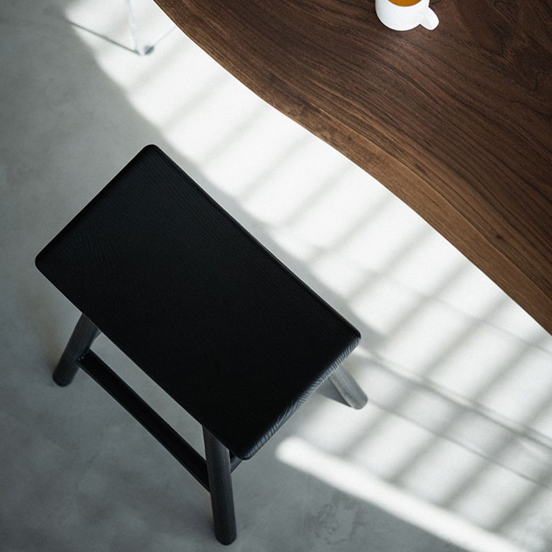 Black Armless Dining Stools Solid Wood Bar Stools with Footrest Clearhalo 'Bar Furniture' 'Bar Stools' 'bar_stools' 'furn' 'furn_bar_stools' 'Furniture' 'Kitchen & Dining Furniture' 1200x1200_d7504947-f79c-4b1a-90ac-9f12f754ee6d