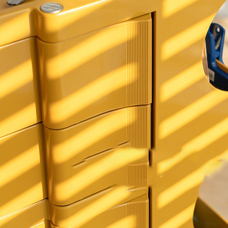 Moderner Plastik -Nachttisch Open Storage Night Ständer mit Rädern