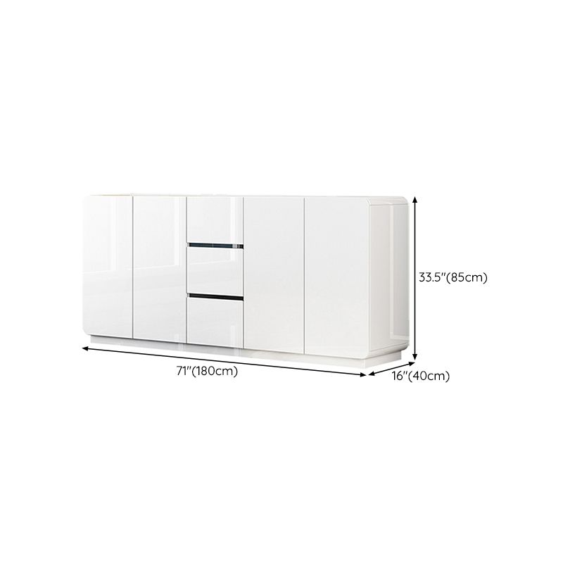 Junta lateral de estilo glamorante Buffet de comedor de madera con gabinetes y cajones