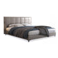 Wood and Upholstered Standard Bed Contemporary Panel Bed, 47" Tall Clearhalo 'Bedroom Furniture' 'Beds' 'furn' 'furn_beds' 'Furniture' 1200x1200_d7540a53-5c67-405e-844e-0bd72ebc5697