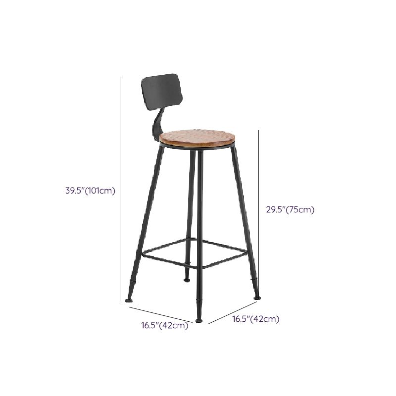 Tabouret de comptoir de style contemporain, tabouret de bar sans accoudoirs à dossier bas pour l'intérieur