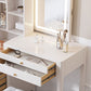 Set da tavolo da toeletta glam vanity set di vanità per trucco in legno per camera da letto