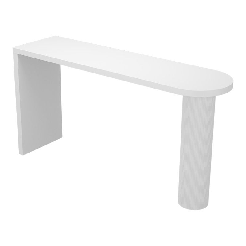 Contemporary White Double Pedestal Bar Table Wood and Iron Bar Dining Table Clearhalo 'Bar Furniture' 'Bar Tables' 'bar_tables' 'furn' 'furn_bar_tables' 'Furniture' 'Kitchen & Dining Furniture' 1200x1200_d755c1c2-2bff-48a4-8511-34ca1c997b04