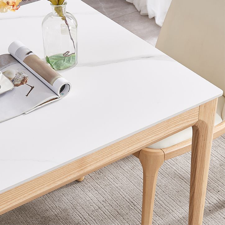 Dining Room Set Minimalist with Solid Wood Table and Upholstered Chairs Clearhalo 'Dining Room Sets' 'Dining Tables & Seating' 'dining_room_set' 'furn' 'furn_dining_room_set' 'Furniture' 'furniture_dining_room_set' 'Kitchen & Dining Furniture' 'kitchen&dining_furn' 'kitchen' 1200x1200_d7561885-fc77-4ef6-a471-5f8024139986