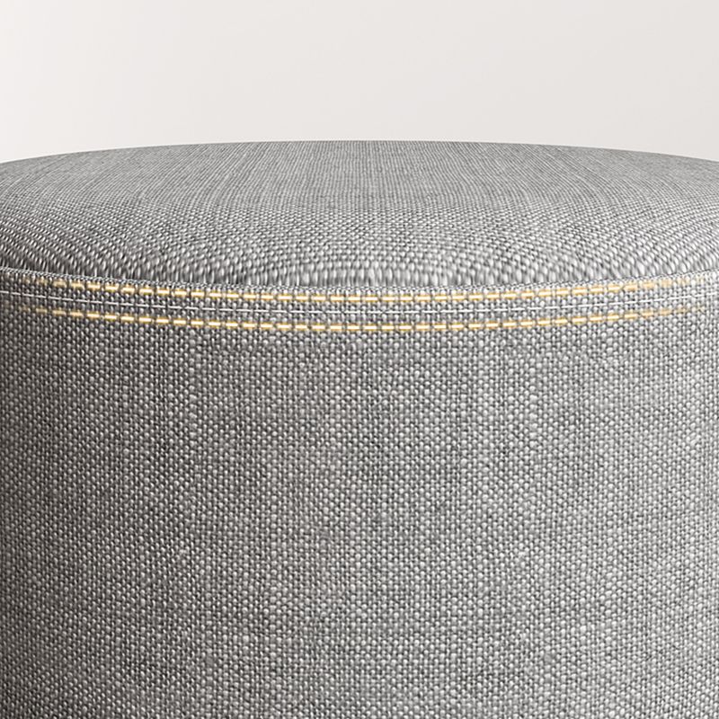 Contemporary Footstool Ottoman Fabric Upholstered Solid Color Round Ottoman Clearhalo 'furn' 'furn_ottomans_poufs' 'Furniture' 'Living Room Furniture' 'Ottomans & Poufs' 'ottomans_poufs' 1200x1200_d757fba8-d10b-461c-83b8-fde0abb8f591