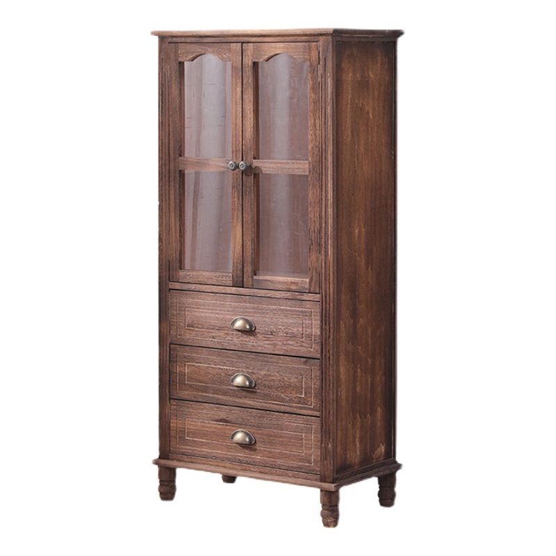 23.62 "L x 13.77" W Industrial Wood Accent Cabinet met lade rechthoekige zijkast