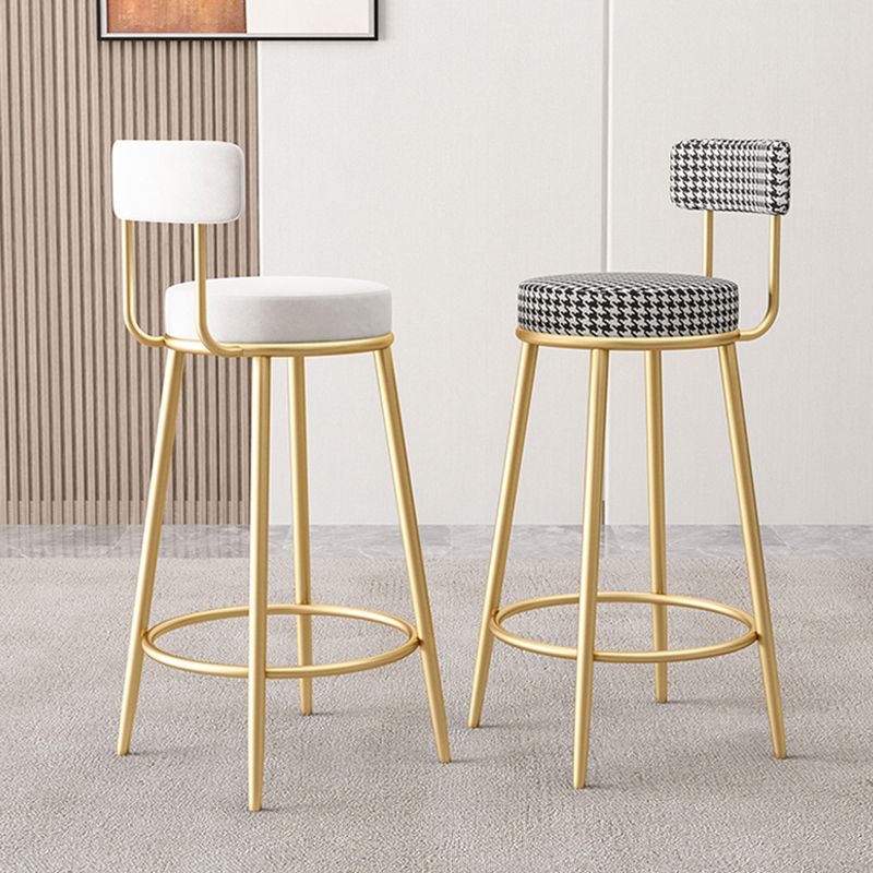 Scandinavian Design Upholstered Armless Stools for Home Low Back Barstools with Metal Legs Clearhalo 'Bar Furniture' 'Bar Stools' 'bar_stools' 'furn' 'furn_bar_stools' 'furniture_bar_stools' 'Kitchen & Dining Furniture' 'kitchen&dining_furn' 'kitchen' 'kitchen_furn' Furniture' 1200x1200_d759979c-4b8f-45b8-a6e2-10bdabd91204
