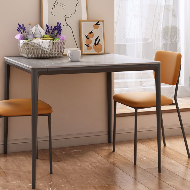 Sintered Stone Grey Dining Table Industrial 4 Legs Table for Dining Room Clearhalo 'Dining Tables & Seating' 'Dining Tables' 'dining_table' 'furn' 'furn_dining_table' 'Furniture' 'furniture_dining_table' 'Kitchen & Dining Furniture' 'kitchen' 'kitchen_dining_table' 1200x1200_d75c2f7e-4914-4f62-a54e-c22006334b77