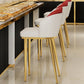 30.34'' Leather Glam Bar Stool Matte Finish Upholstered Restaurant Stool Clearhalo 'Bar Furniture' 'Bar Stools' 'bar_stools' 'furn' 'furn_bar_stools' 'Furniture' 'Kitchen & Dining Furniture' 1200x1200_d75dd977-4579-40a3-bef1-7bb2b47d9e29