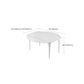 Contemporary White Round Stone Dining Table with 4 Steel Foot Clearhalo 'Dining Tables & Seating' 'Dining Tables' 'dining_table' 'furn' 'furn_dining_table' 'Furniture' 'Kitchen & Dining Furniture' 1200x1200_d75e73ab-5a40-4f4a-a06a-5d516879e636