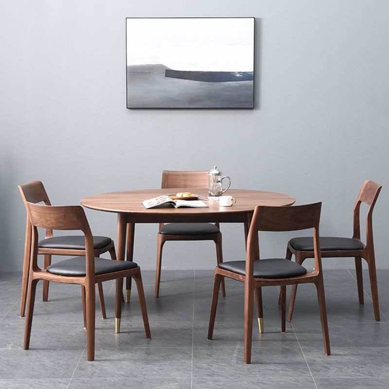 Round 4-foot Dining Site Table Modern Style Solid Wood Table for Indoor Clearhalo ' dining_table' 'Dining Tables & Seating' 'Dining Tables' 'furn' 'furn_dining_table' 'Furniture' 'furniture_dining_table' 'Kitchen & Dining Furniture' 'kitchen&dining_furn' 'kitchen' 'kitchen_dining_table' 1200x1200_d75e7c03-968b-4c18-8918-77f5a29dcb35