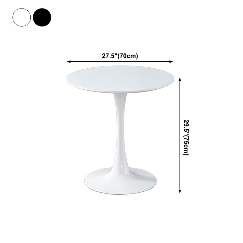 Simple MDF Round Shape Dining Tale Standard Kitchen Dining Table with Tulip Base Clearhalo ' dining_table' 'Dining Tables & Seating' 'Dining Tables' 'furn' 'furn_dining_table' 'Furniture' 'furniture_dining_table' 'Kitchen & Dining Furniture' 'kitchen&dining_furn' 'kitchen' 'kitchen_dining_table' 1200x1200_d75ea6b0-b3df-4bfc-88ea-4ef797622bb1