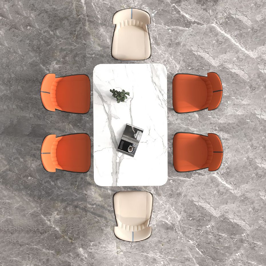 Contemporary Style Chair Kitchen Arm Side Chair with Metal Legs Clearhalo 'Dining Chairs' 'Dining Tables & Seating' 'dining_chair' 'Furniture' 'furniture_dining_chair' 'Kitchen & Dining Furniture' 1200x1200_d7611fec-ec00-4201-923d-c853cd101028