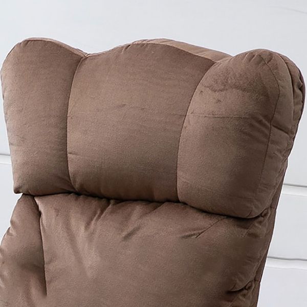 Marco de madera silla reclinable de color sólido de marco estándar con taburetes