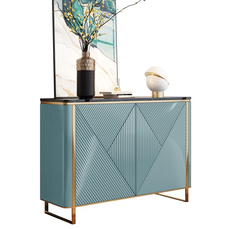 Modern & Contemporary Side Board Stone Credenza with Cabinets Clearhalo 'buffet_sideboard' 'Buffets & Sideboards' 'furn' 'furn_buffet_sideboard' 'Furniture' 'Kitchen & Dining Furniture' 1200x1200_d763e286-6a4d-4631-bf75-956473557ff2