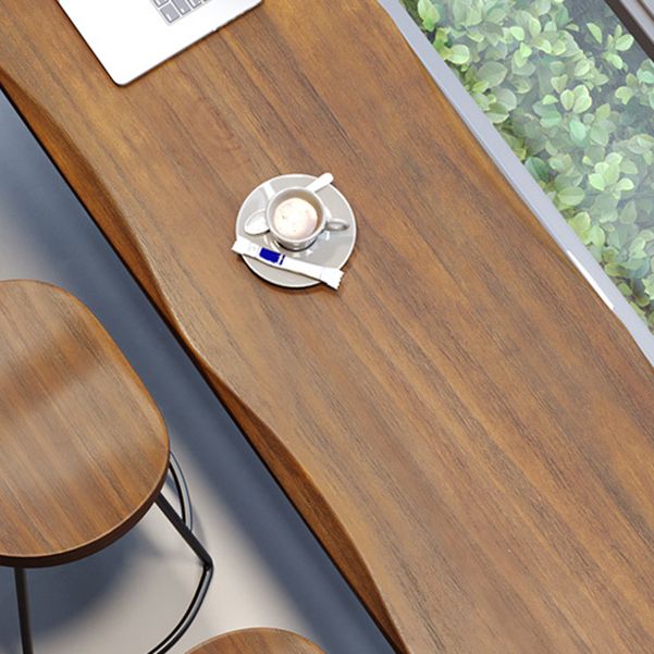 Pine Wood Bar Table Industrial Rectangle Bar Table with Trestle Base in Black Clearhalo 'Bar Furniture' 'Bar Tables' 'bar_tables' 'furn' 'furn_bar_tables' 'Furniture' 'furniture_bar_tables' 'Kitchen & Dining Furniture' 1200x1200_d766cac9-4ff5-4cbb-83e0-1219cedf9b1d