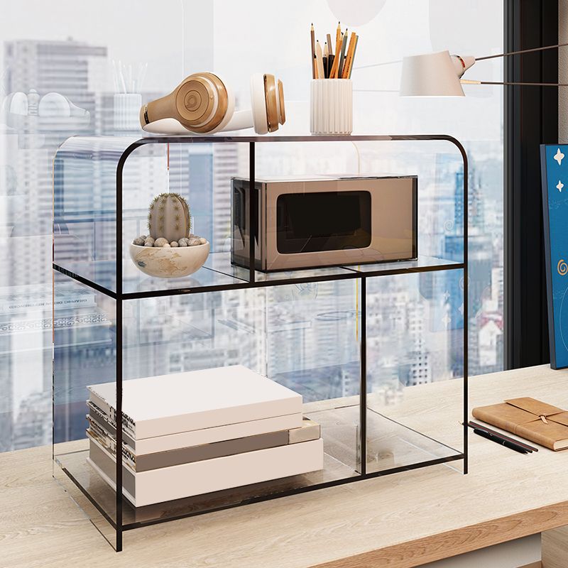 21.7" Tall Sofa Side Accent Table Modern Clear Acrylic End Table with Storage Clearhalo 'Coffee & Accent Tables' 'End & Side Tables' 'end_side_tables' 'furn' 'furn_end_side_tables' 'Furniture' 'Living Room Furniture' 1200x1200_d767eb11-eb45-4a17-b7d5-66b2198bc5ca