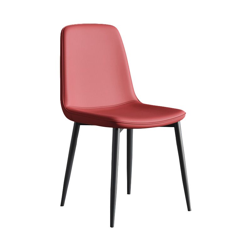 Modern Metal Indoor-Outdoor Chair Dining Room Solid Back Armless Single Chair Clearhalo ' kitchen&dining_furn' 'Dining Chairs' 'Dining Tables & Seating' 'dining_chair' 'furn' 'furn_dining_chair' 'Furniture' 'furniture_dining_chair' 'Kitchen & Dining Furniture' 'kitchen' 1200x1200_d769ddf5-bf09-40e4-b074-5e843361bef8