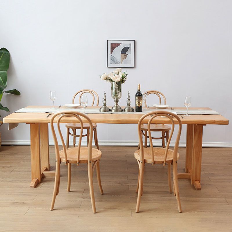 Wood Dining Table Traditional Luxury Rectangle Dining Table with Sled Base Clearhalo 'Dining Tables & Seating' 'Dining Tables' 'dining_table' 'Furniture' 'furniture_dining_table' 'Kitchen & Dining Furniture' 'kitchen' 'kitchen_dining_table' 1200x1200_d76a14f4-d3e5-4084-84a6-8c5e17baec34