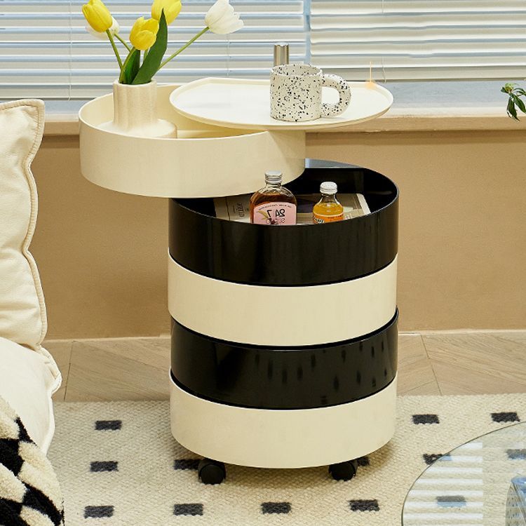 Tiroir rangement lit de nuit en métal et table de chevet en plastique 28 "de haut 4 tiroir