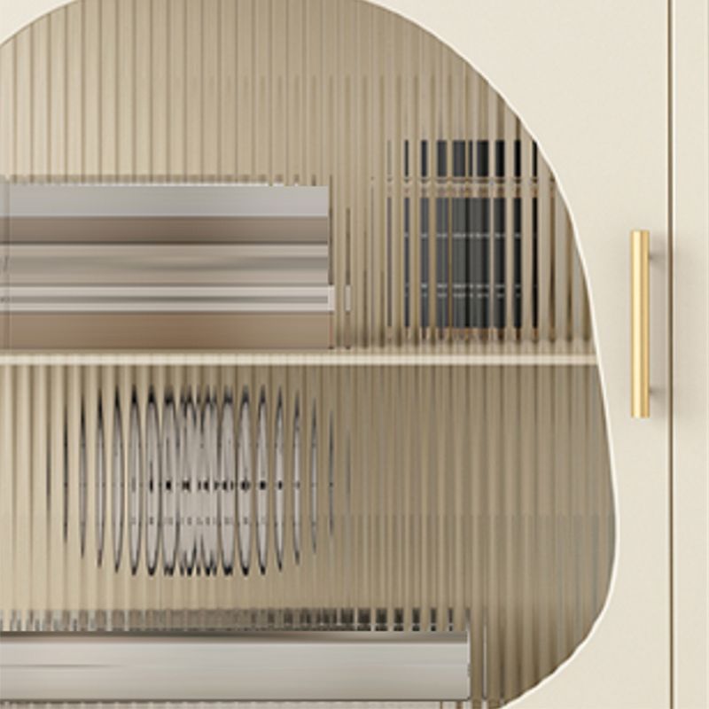 Comodino di accento metallico contemporaneo al comodino con porte per camera da letto