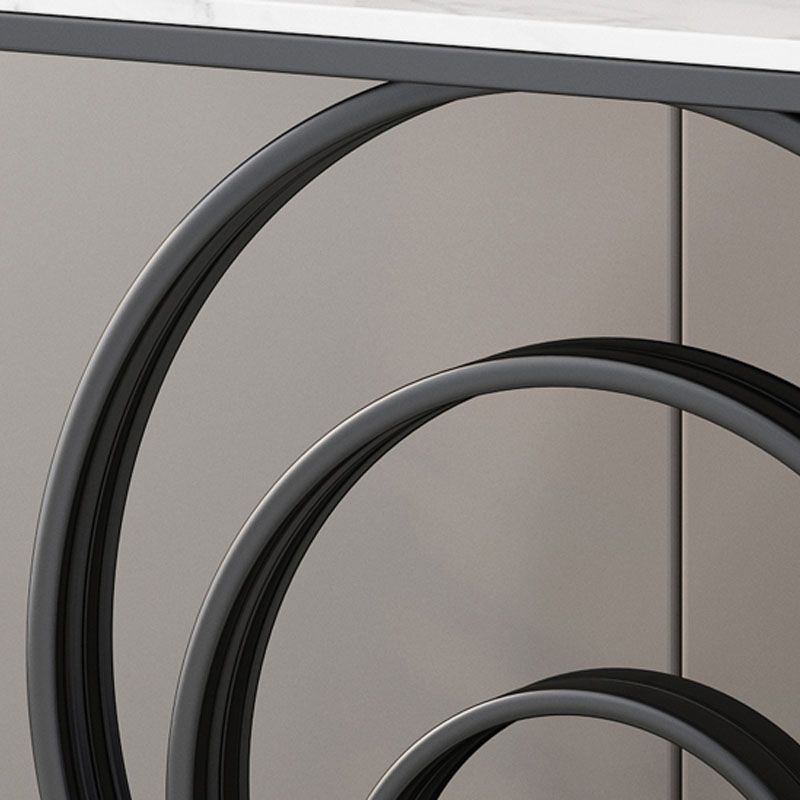 Tavolo da divano console di ferro moderno rettangolo console in pietra tavolo per la sala