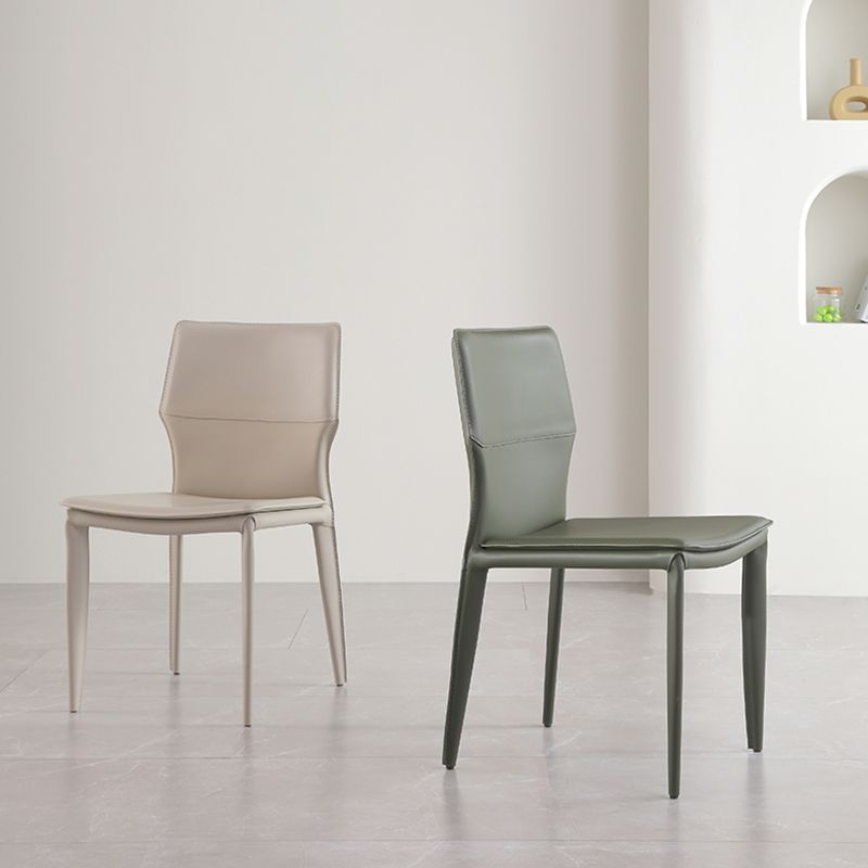 Contemporary Style Dining Chairs Armless Chairs with Metal Legs for Home Clearhalo 'Dining Chairs' 'Dining Tables & Seating' 'dining_chair' 'furn' 'furn_dining_chair' 'Furniture' 'Kitchen & Dining Furniture' 1200x1200_d76d5a08-7538-4ec9-bd60-e4b2df72243a