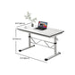 Adjustable Height Home Computer Desk Modern White Writing Desk