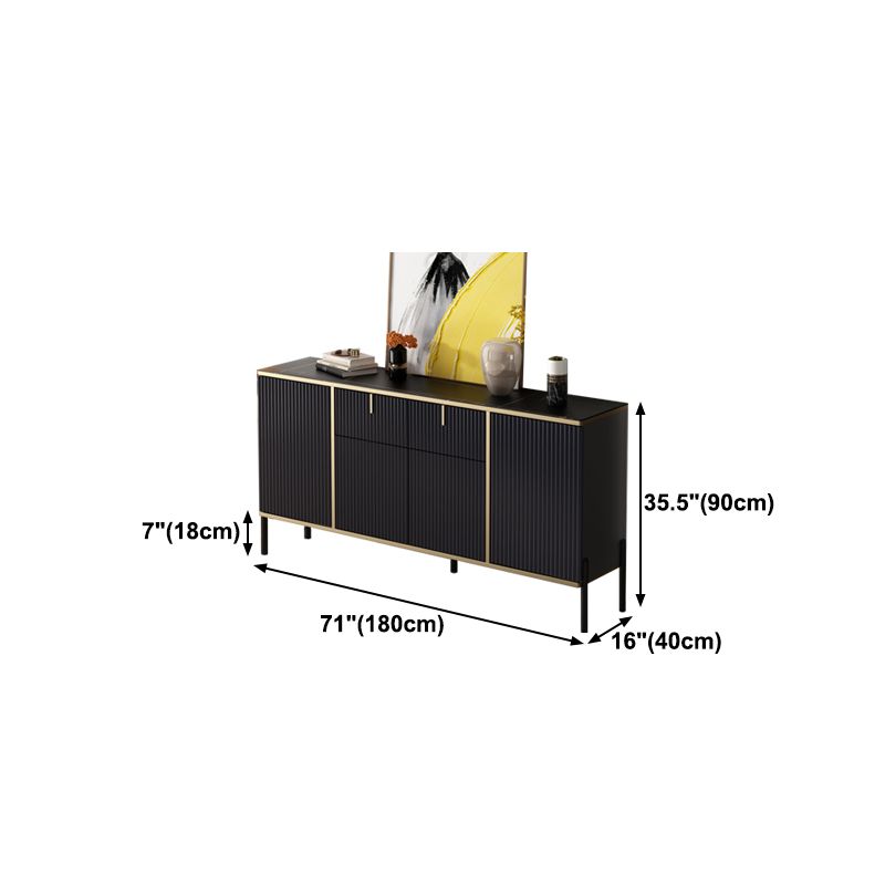 Glam Sideboard Stone Top Sideboard mit Tür für Wohnzimmer