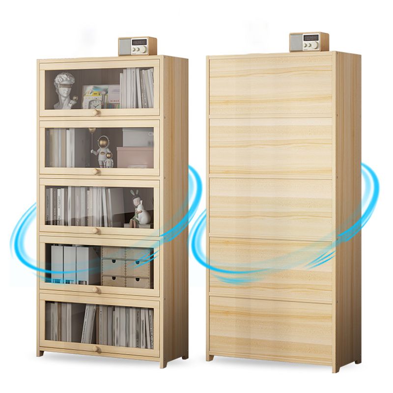 Contemporary Bookshelf Standard Wooden Closed Back Bookcase with Shelves Clearhalo 'Bookcases' 'furn' 'furn_bookcases' 'Furniture' 'Office Furniture' 1200x1200_d76e832d-eabe-4254-bf42-6bddae1b022f