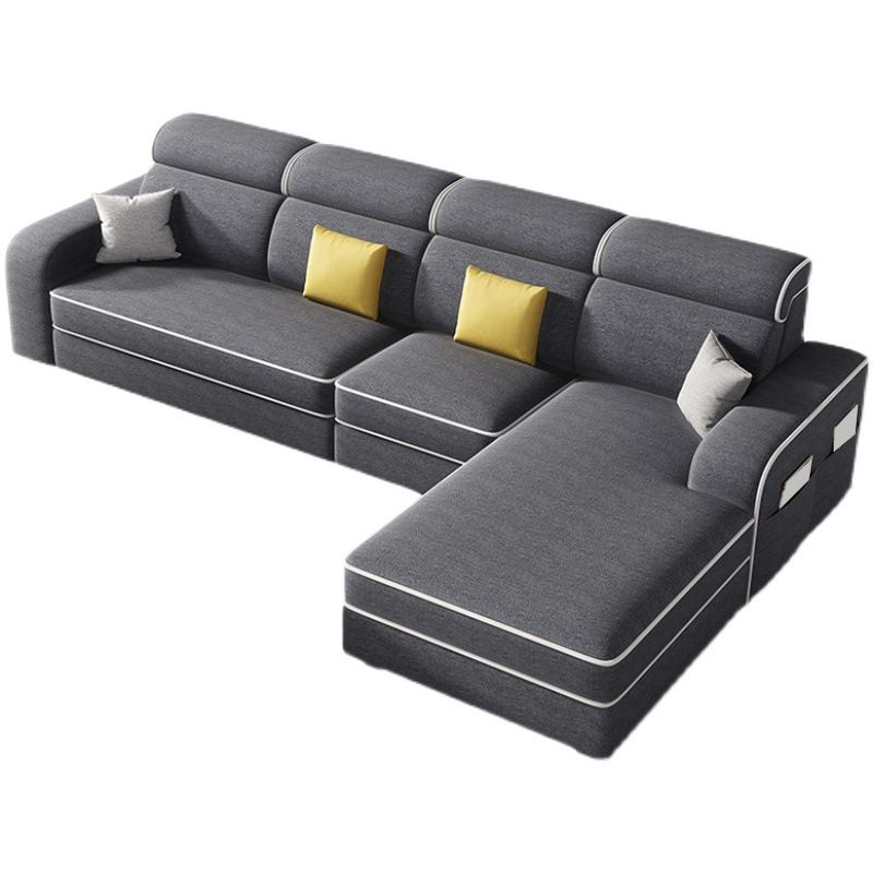 126" Square Arm Sectionals,Living Room Sectional sofa,L-Shape Clearhalo 'furn' 'furn_sectionals' 'Furniture' 'Living Room Furniture' 'Sectionals' 1200x1200_d76f7037-42f6-465d-b777-36e90f614e9a