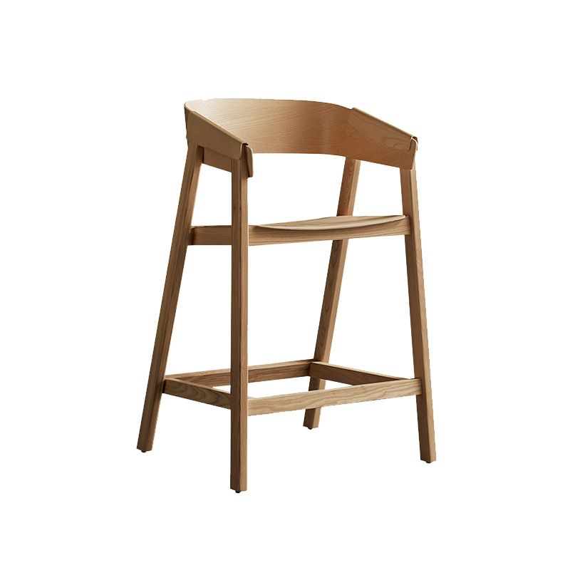Tabourets de comptoir en bois brun