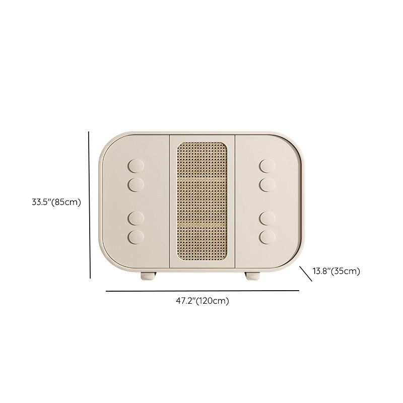 Mobile moderno armadio latestino di stoccaggio in legno con cassetti e porta