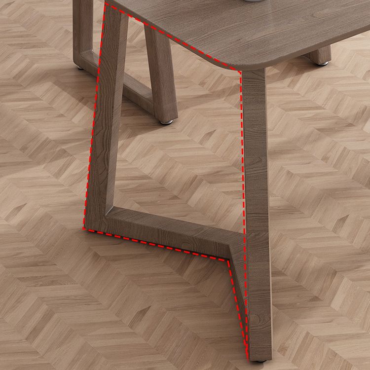 Zeitgenössischer rechteckiger Schreibtisch Holzbüro für Schlafzimmer