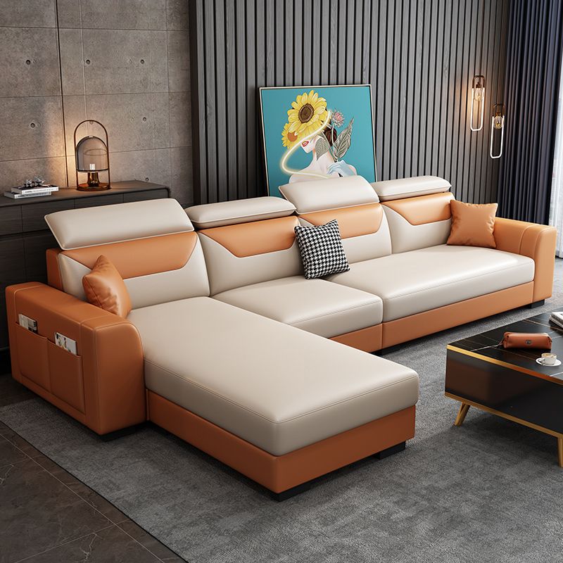 108.66"L x 57.09"W x 35.43"H 4-seat Cushion Back Sofa Tuxedo Arm Sectionals with Storage Clearhalo 'furn' 'furn_sectionals' 'Furniture' 'furniture_sectionals' 'kitchen' 'kitchen_sectionals' 'Living Room Furniture' 'Sectionals' 1200x1200_d774625e-4cfd-4b58-85aa-a296b905e5a7